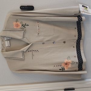 Napa Valley long sleeve thin blazer jacket size 2x nwt.